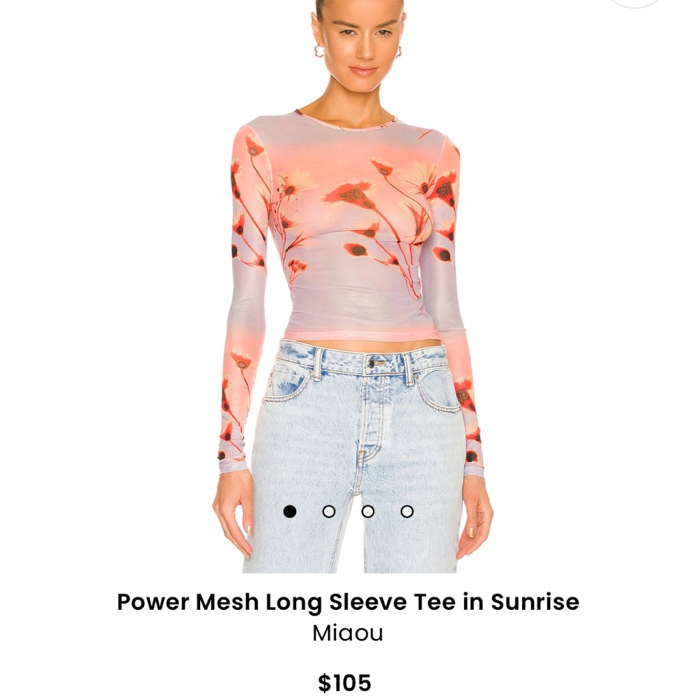 Power Mesh Longsleeve Tee in Sunrise